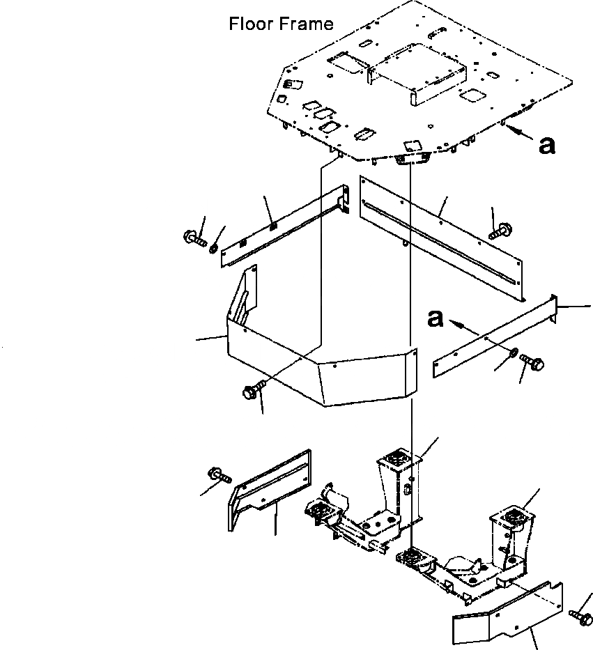 Схема запчастей Komatsu WA900-3LC - M-A ПОКРЫТИЕ ПОЛА ЧАСТИ КОРПУСА