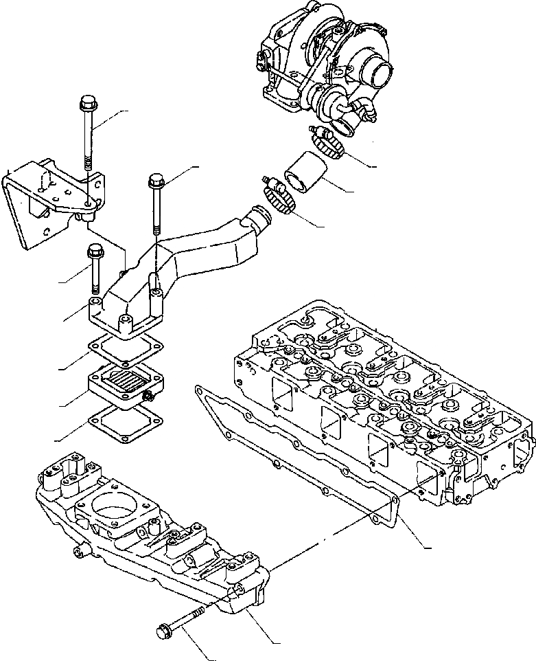 Схема запчастей Komatsu WB140-2N - FIG. A-A INTAKE КОЛЛЕКТОР - TURBO ДВИГАТЕЛЬ ДВИГАТЕЛЬ