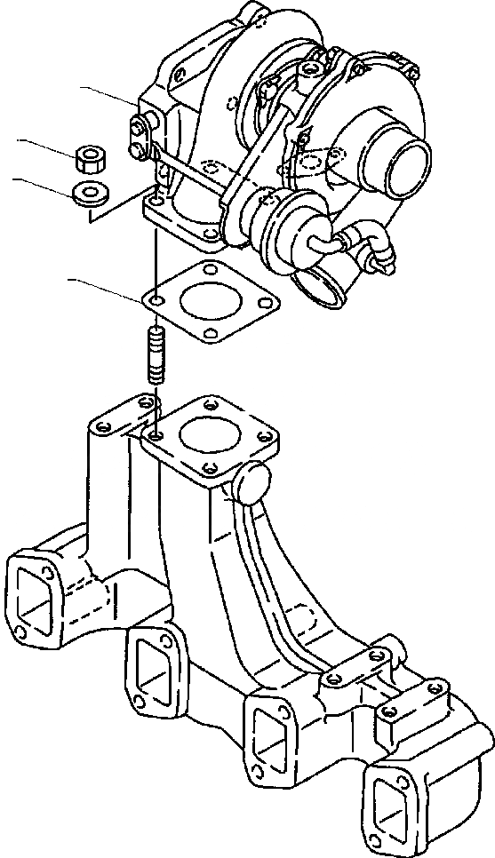 Схема запчастей Komatsu WB140-2N - FIG. A-A ТУРБОНАГНЕТАТЕЛЬ ДВИГАТЕЛЬ