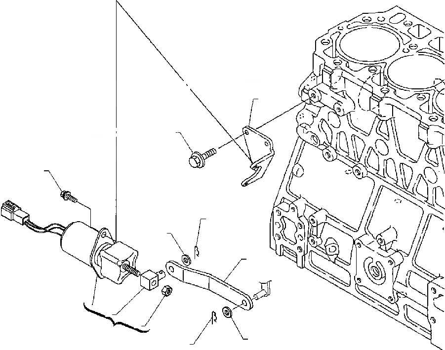 Схема запчастей Komatsu WB140-2N - FIG. A-A ДВИГАТЕЛЬ СОЛЕНОИД ОСТАНОВКИ - ASPIRATED ДВИГАТЕЛЬ ДВИГАТЕЛЬ