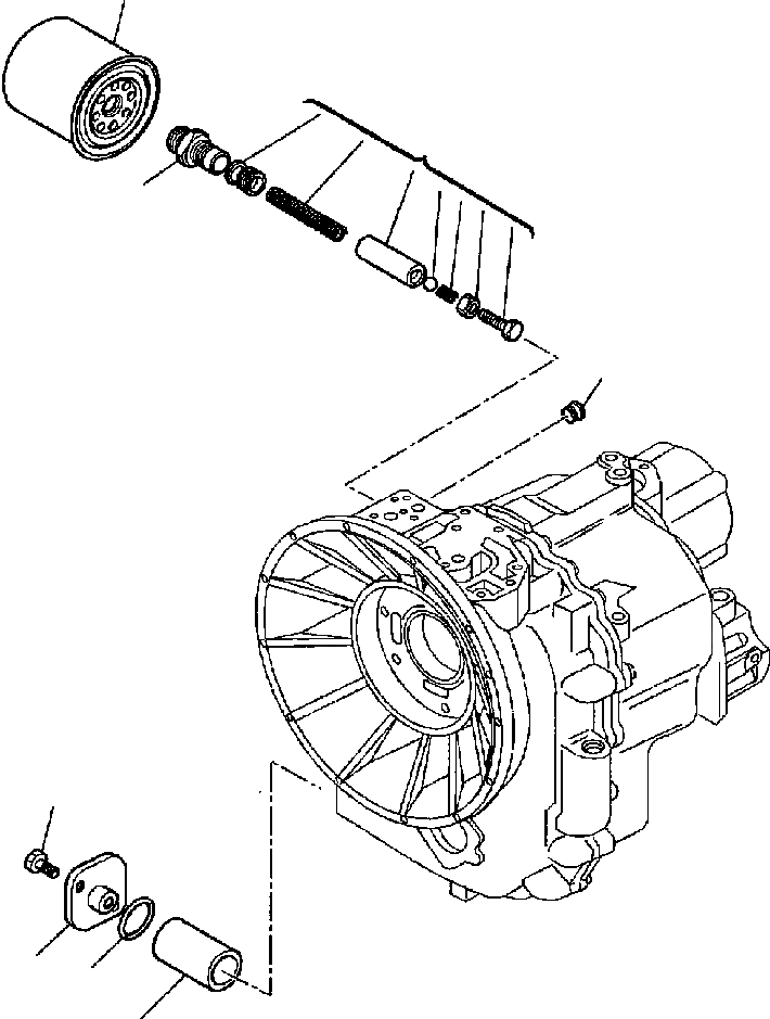 Схема запчастей Komatsu WB140-2N - FIG. F9-A ТРАНСМИССИЯ (WD) - МАСЛ. ФИЛЬТР СИЛОВАЯ ПЕРЕДАЧА И КОНЕЧНАЯ ПЕРЕДАЧА