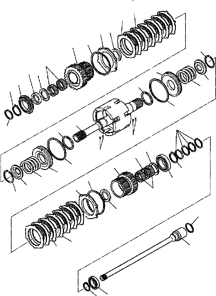 Схема запчастей Komatsu WB140-2N - FIG. F-A ТРАНСМИССИЯ (WD) - МУФТА И ПОРШЕНЬ СИЛОВАЯ ПЕРЕДАЧА И КОНЕЧНАЯ ПЕРЕДАЧА