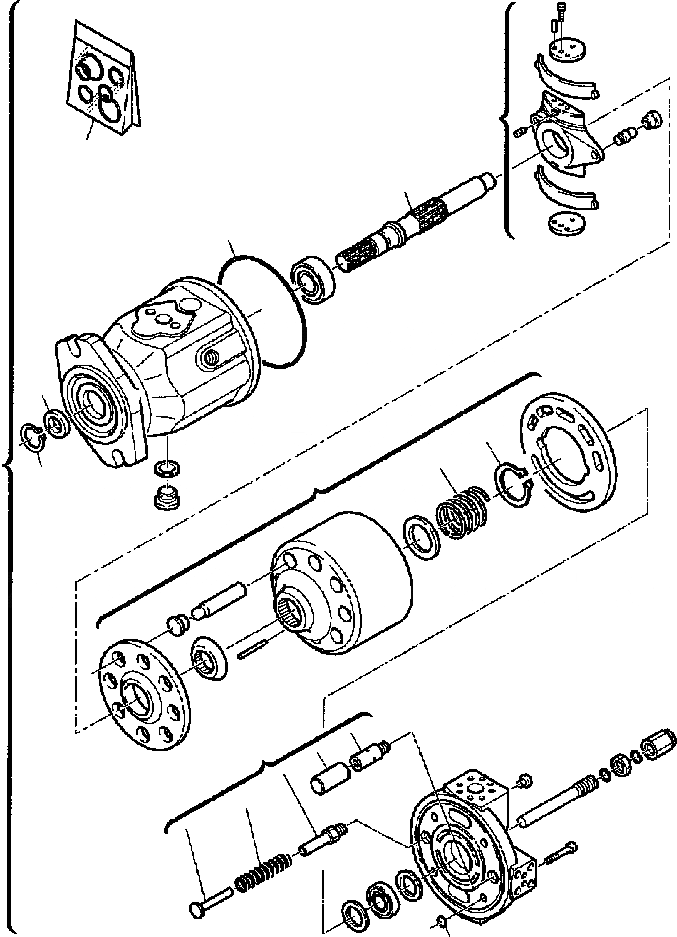 Схема запчастей Komatsu WB140-2N - FIG. H-A ГИДР. НАСОС. - ОСНОВН. ASSEMBLY ДЛЯ ASPIRATED ДВИГАТЕЛЬ ГИДРАВЛИКА