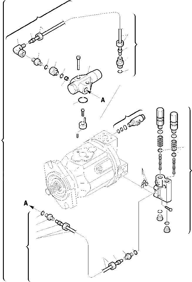 Схема запчастей Komatsu WB140-2N - FIG. H-A ГИДР. НАСОС. - ГЛАВН. КЛАПАН ДЛЯ TURBO ДВИГАТЕЛЬ ГИДРАВЛИКА