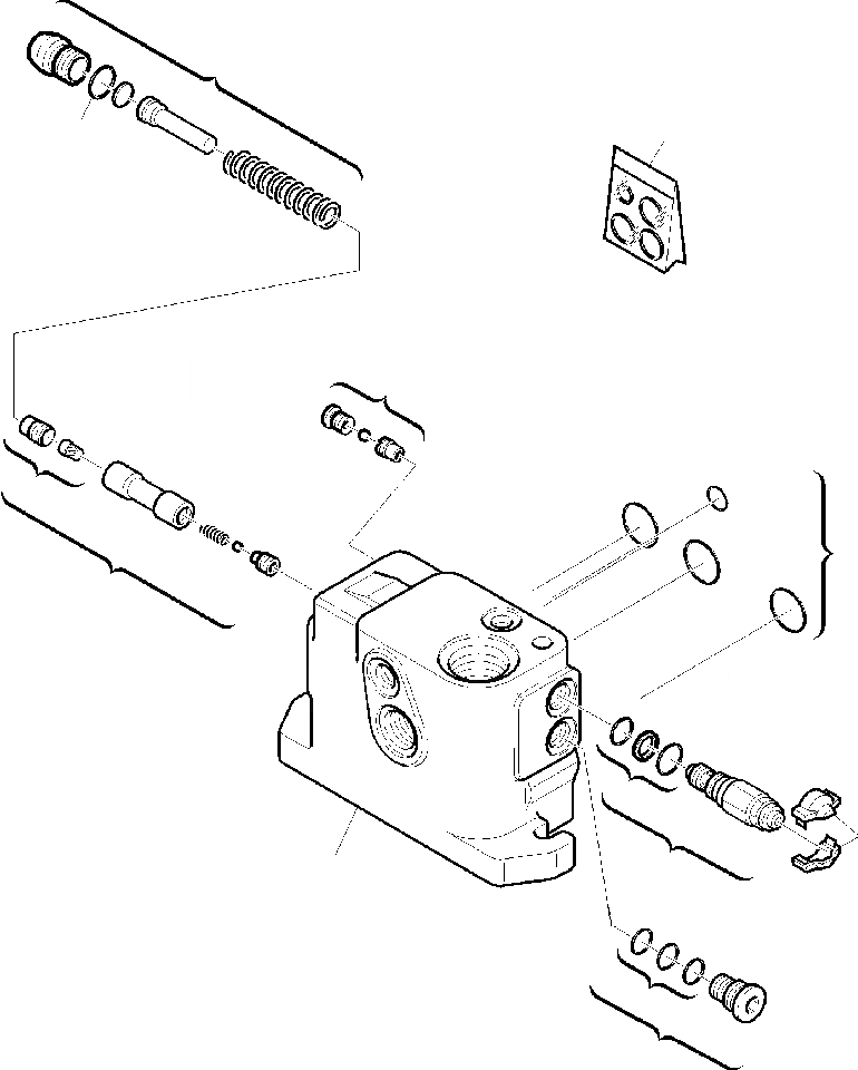 Схема запчастей Komatsu WB140-2N - FIG. H-A УПРАВЛ-Е ПОГРУЗ. КОВШОМ ASSEMBLY - ВХОДН. SECTION ГИДРАВЛИКА