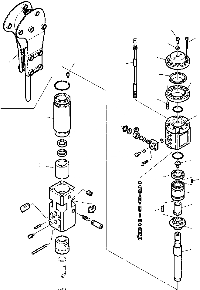 Схема запчастей Komatsu WB140-2N - FIG. T78-A МОЛОТ M - НИЖН. ASSEMBLY РАБОЧЕЕ ОБОРУДОВАНИЕ