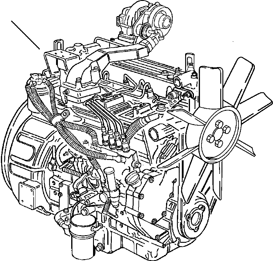 Схема запчастей Komatsu WB140-2N - A-A TIER I ДВИГАТЕЛЬ COMPLETE ASSEMBLY - заводской номер A7-A8 ДВИГАТЕЛЬ