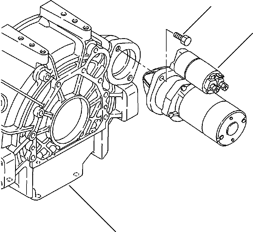 Схема запчастей Komatsu WB140-2N - A-A TIER I ИЛИ II ДВИГАТЕЛЬ STARTER КРЕПЛЕНИЕ - заводской номер A7- ДВИГАТЕЛЬ