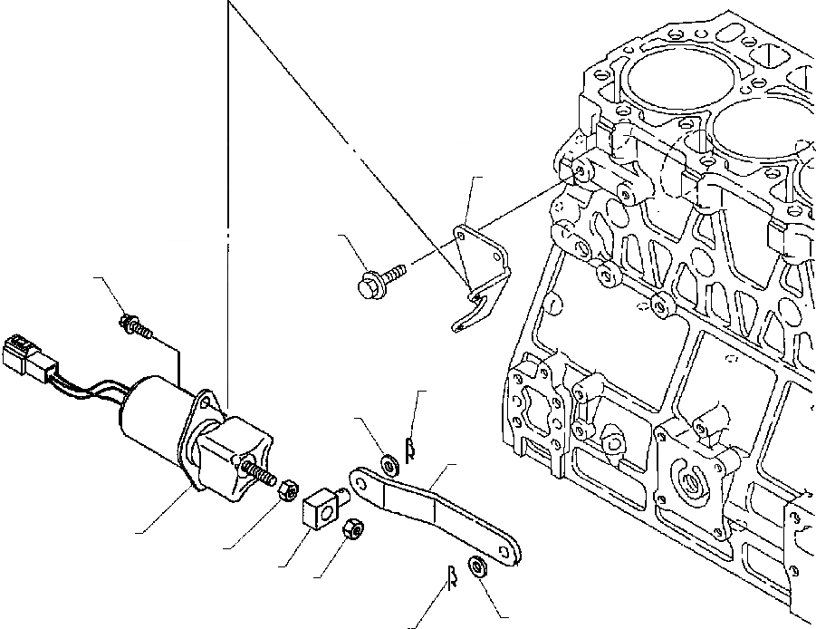 Схема запчастей Komatsu WB140PS-2N - FIG. A-A ДВИГАТЕЛЬ СОЛЕНОИД ОСТАНОВКИ - TURBO ДВИГАТЕЛЬ ДВИГАТЕЛЬ