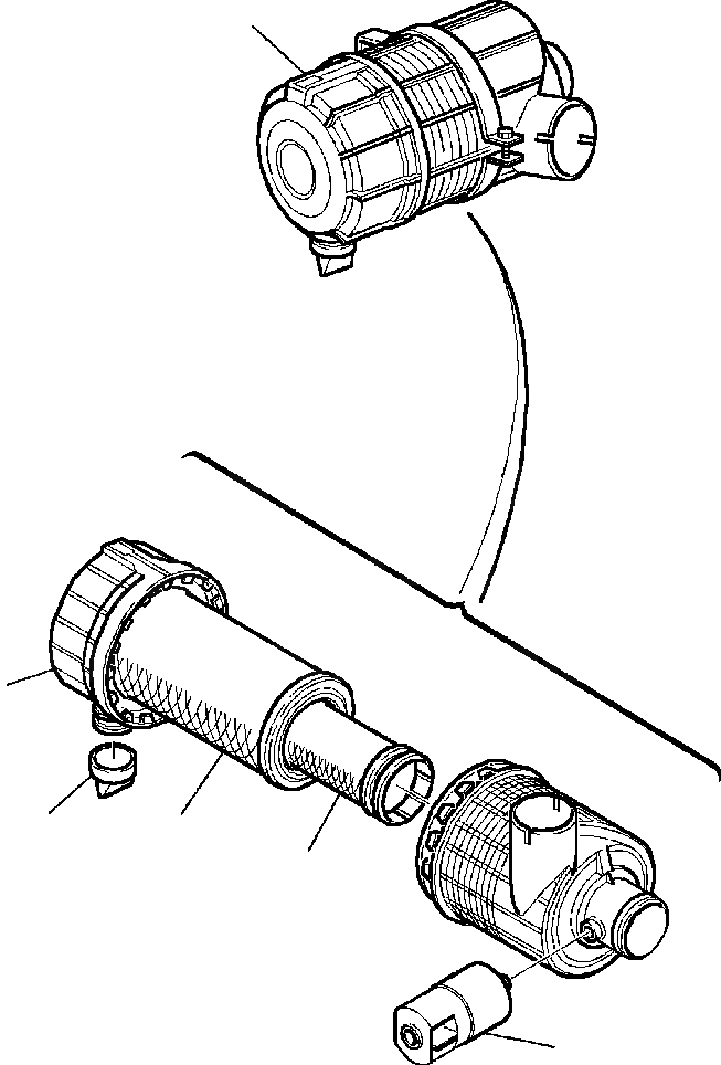 Схема запчастей Komatsu WB140PS-2N - FIG. B-A ВОЗД. ФИЛЬТР. КОМПОНЕНТЫ ДВИГАТЕЛЯ
