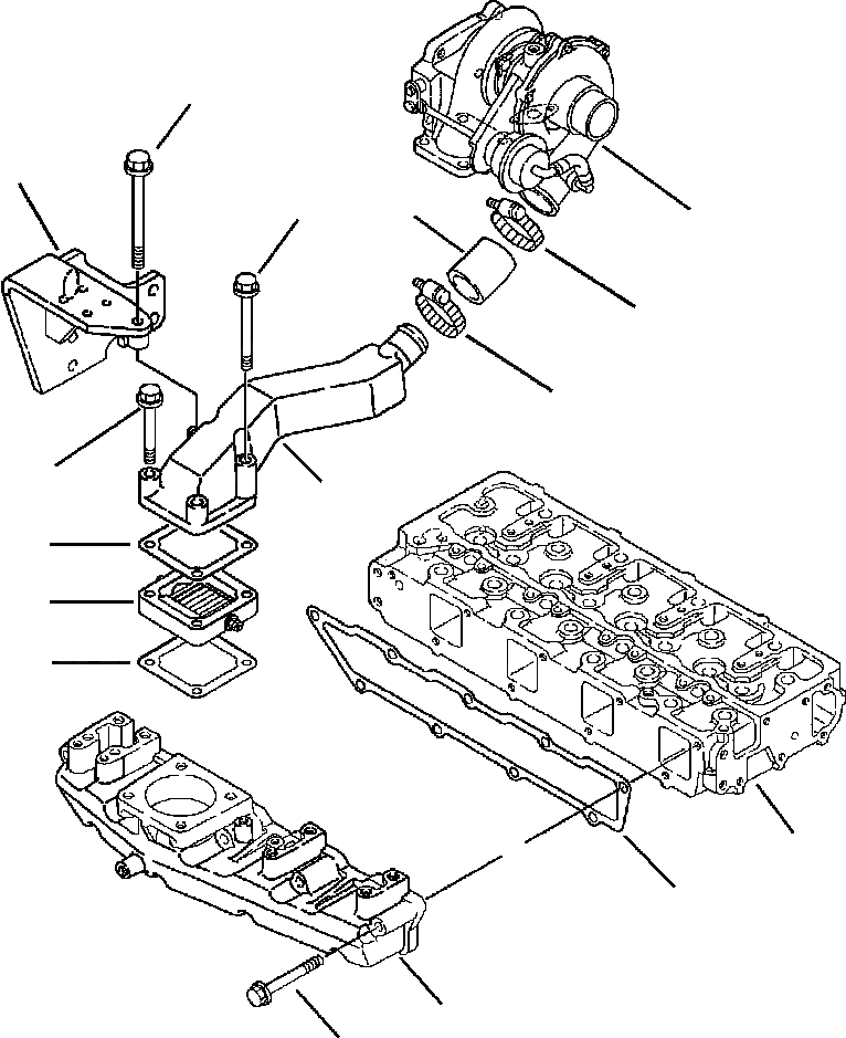 Схема запчастей Komatsu WB140PS-2N - FIG. A-A ДВИГАТЕЛЬ - INTAKE КОЛЛЕКТОР ДВИГАТЕЛЬ