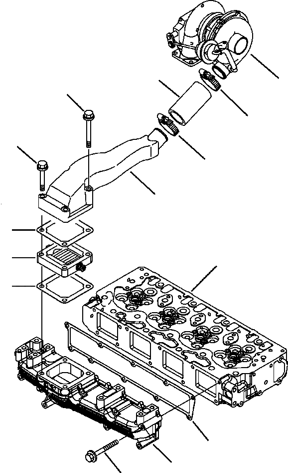 Схема запчастей Komatsu WB140PS-2N - FIG. A-A ДВИГАТЕЛЬ - INTAKE КОЛЛЕКТОР ДВИГАТЕЛЬ