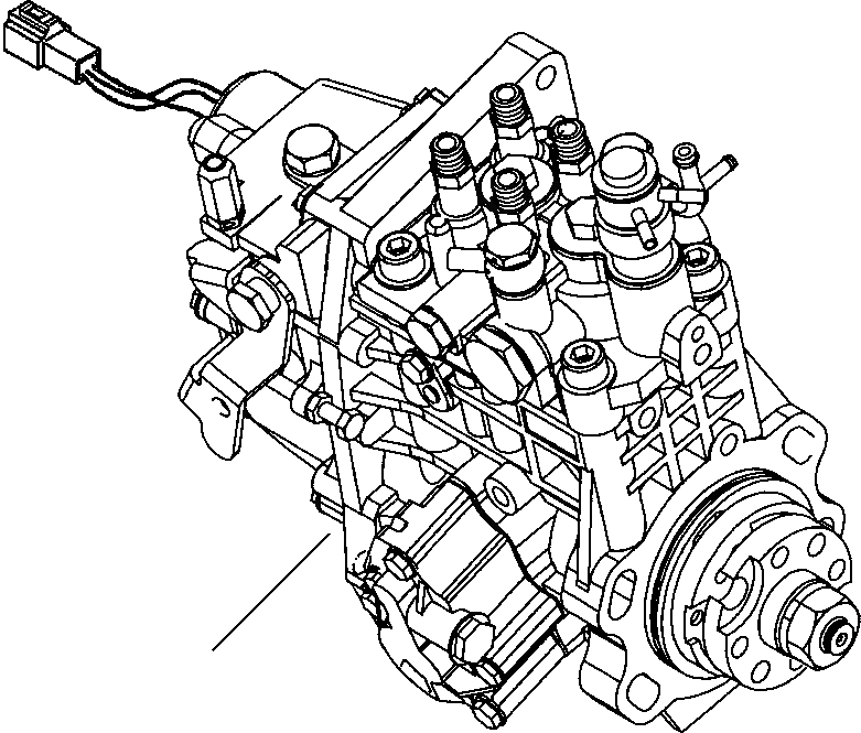 Схема запчастей Komatsu WB140PS-2N - FIG. A-A ДВИГАТЕЛЬ - ТОПЛ. НАСОС ДВИГАТЕЛЬ