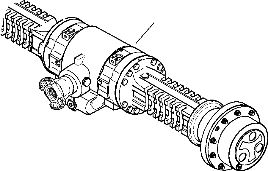 Схема запчастей Komatsu WB140PS-2N - FIG. F-A ЗАДН. МОСТ - COMPLETE ASSEMBLY СИЛОВАЯ ПЕРЕДАЧА И КОНЕЧНАЯ ПЕРЕДАЧА