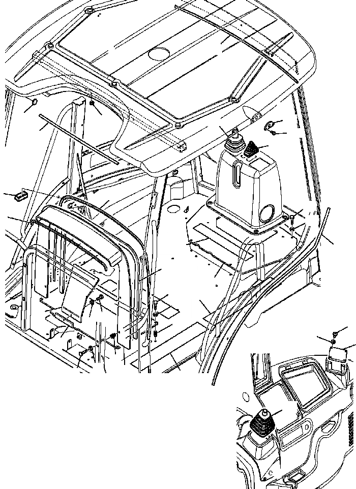 Схема запчастей Komatsu WB142-5 - K-A НАВЕС FINISHING DETAILS OPERATOR\XD S ОБСТАНОВКА И СИСТЕМА УПРАВЛЕНИЯ