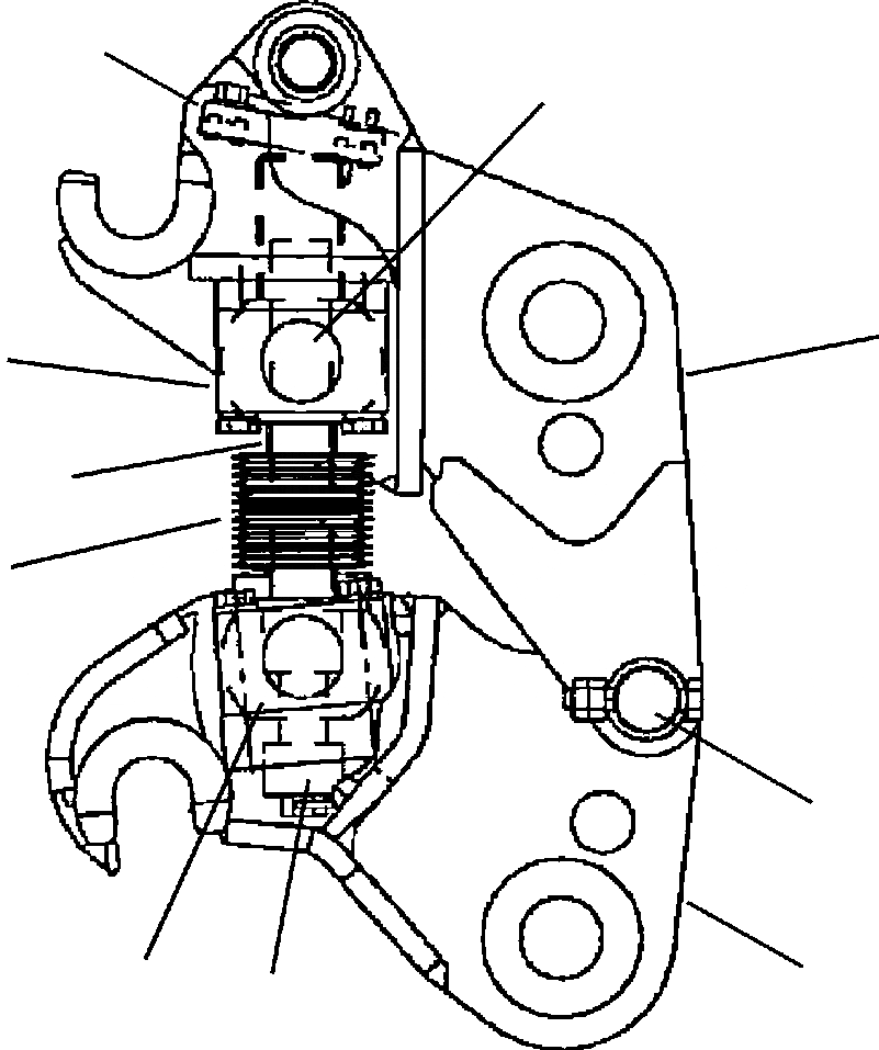 Схема запчастей Komatsu WB142-5 - T-A ЭКСКАВАТ. КОВШ COUPLER МЕХАНИЧ. РАБОЧЕЕ ОБОРУДОВАНИЕ