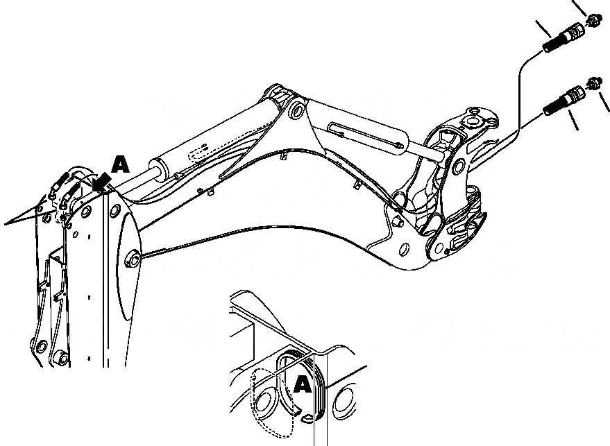 Схема запчастей Komatsu WB146-5 - H-A ЭКСКАВАТ. ТРУБЫ ЛИНИЯ ТЕЛЕСКОП. РУКОЯТИ ГИДРАВЛИКА