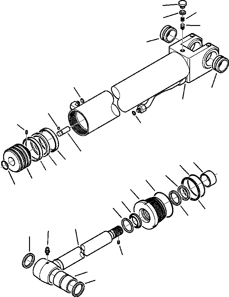 Схема запчастей Komatsu WB146-5 - H7-A ЦИЛИНДР ASSEMBLY ЭКСКАВАТ. СТРЕЛА - MM BORE ГИДРАВЛИКА