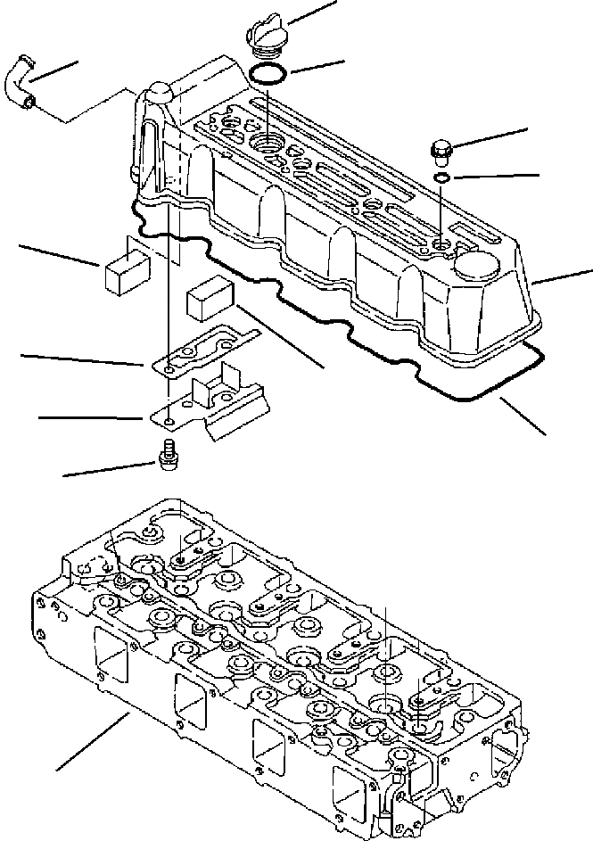 Схема запчастей Komatsu WB150-2N - FIG. A-A ДВИГАТЕЛЬ - КЛАПАН COVER ДВИГАТЕЛЬ