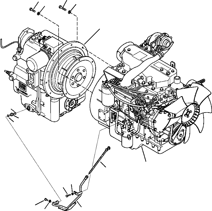 Схема запчастей Komatsu WB150-2N - FIG. B-A TIER КОМПОНЕНТЫ ДВИГАТЕЛЯ