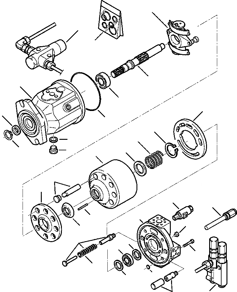 Схема запчастей Komatsu WB150-2N - FIG. H-A ГИДР. НАСОС. - КОЖУХ И INTERNAL ЧАСТИ ГИДРАВЛИКА