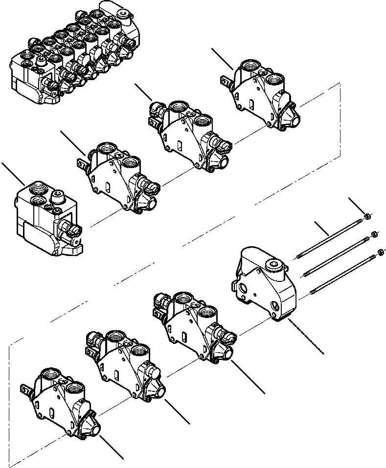 Схема запчастей Komatsu WB150-2N - FIG. H-A SECTION УПРАВЛЯЮЩ. КЛАПАН - СТАНДАРТН. ЭКСКАВАТ. ГИДРАВЛИКА