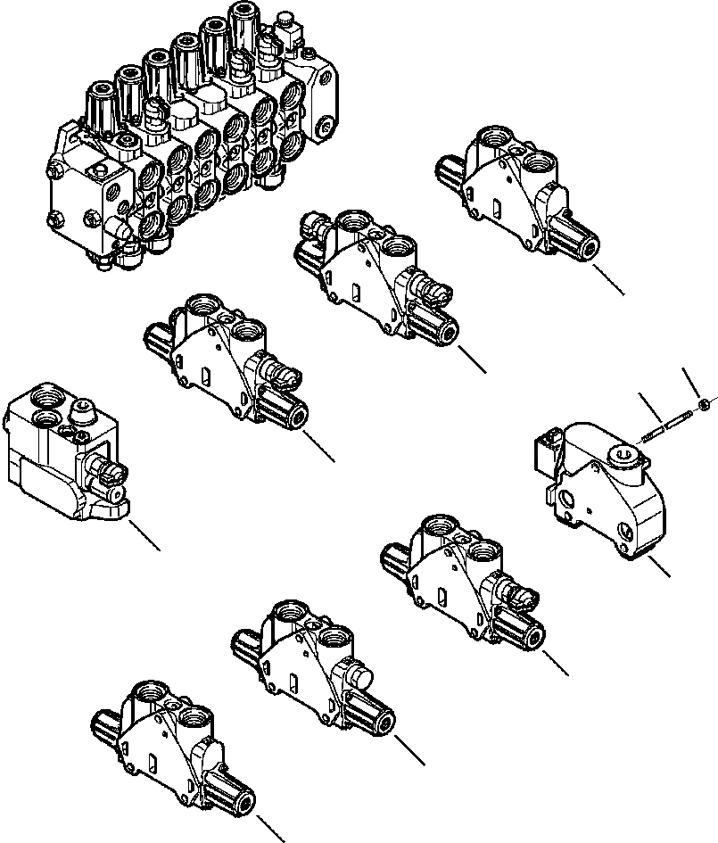 Схема запчастей Komatsu WB150-2N - FIG. H-PA PPC СИСТЕМА - SECTION ЭКСКАВАТ. КЛАПАН ГИДРАВЛИКА