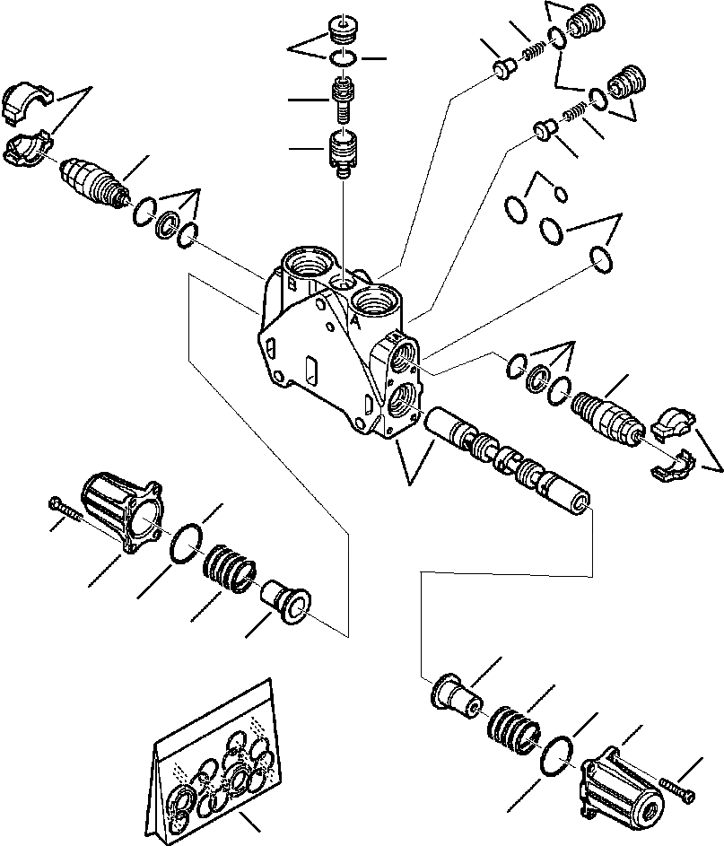 Схема запчастей Komatsu WB150-2N - FIG. H-PA PPC СИСТЕМА - ЭКСКАВАТ. ПОВОРОТН. SECTION ГИДРАВЛИКА