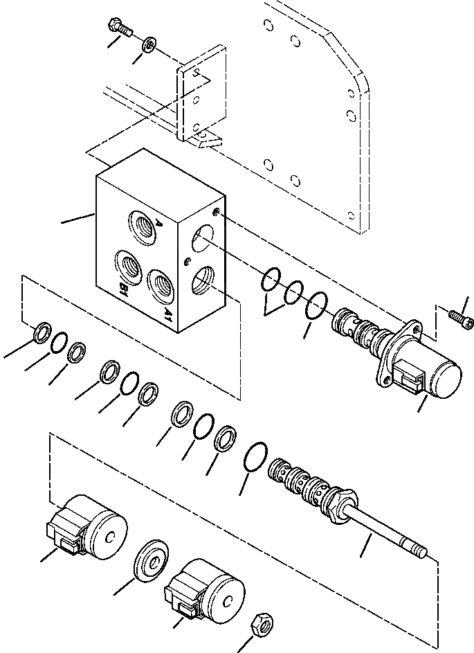 Схема запчастей Komatsu WB150-2N - FIG. H-PA PPC СИСТЕМА - РУКОЯТЬ И МОЛОТ СОЛЕНОИДНЫЙ КЛАПАН ГИДРАВЛИКА