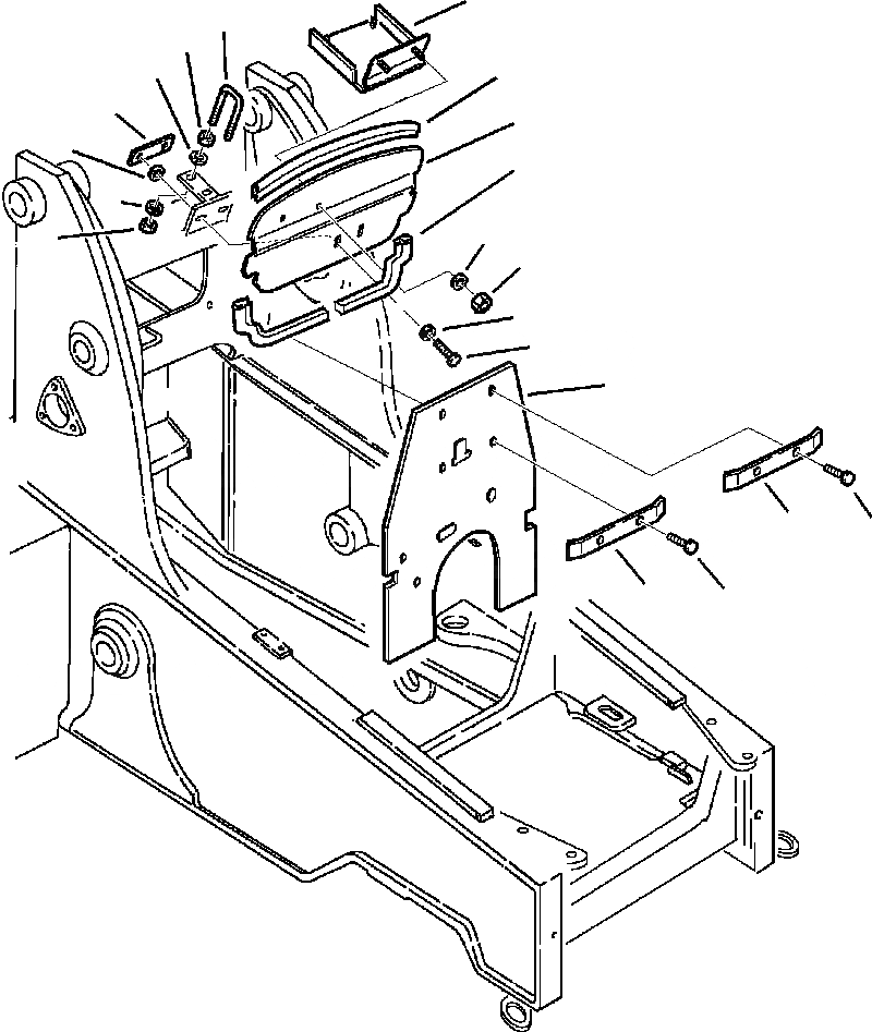 Схема запчастей Komatsu WB150-2N - FIG. J-A BULKHEAD ОСНОВНАЯ РАМА И ЕЕ ЧАСТИ