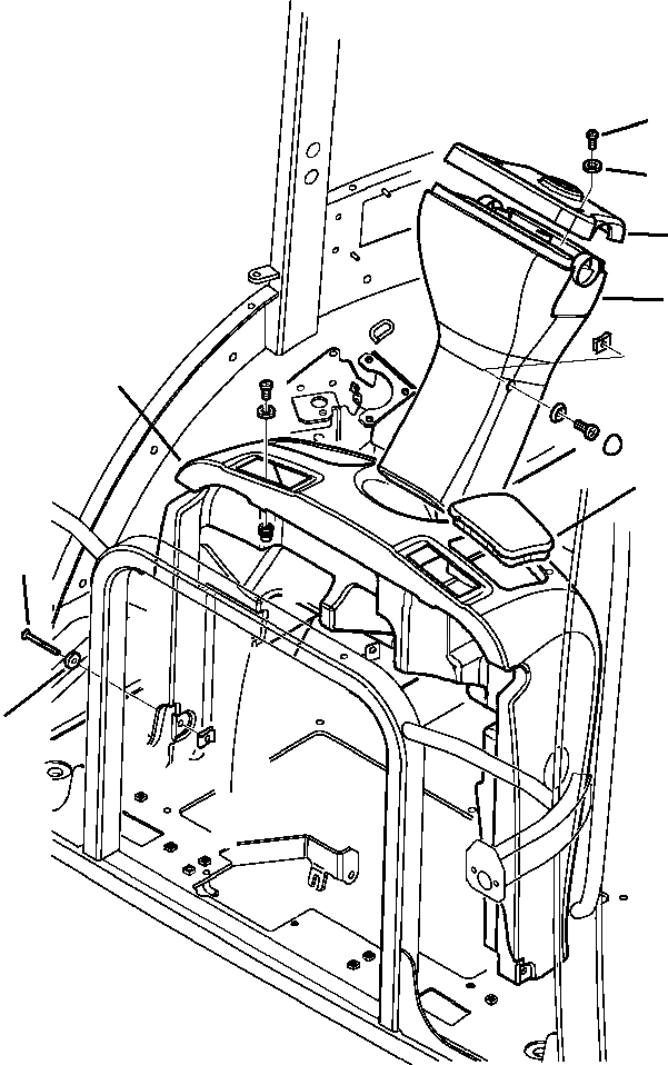 Схема запчастей Komatsu WB156PS-5 - K8-A КАБИНА ASSEMBLY ПЕРЕДН. КОЛОНКА OPERATORS ОБСТАНОВКА И УПРАВЛ-ЕS