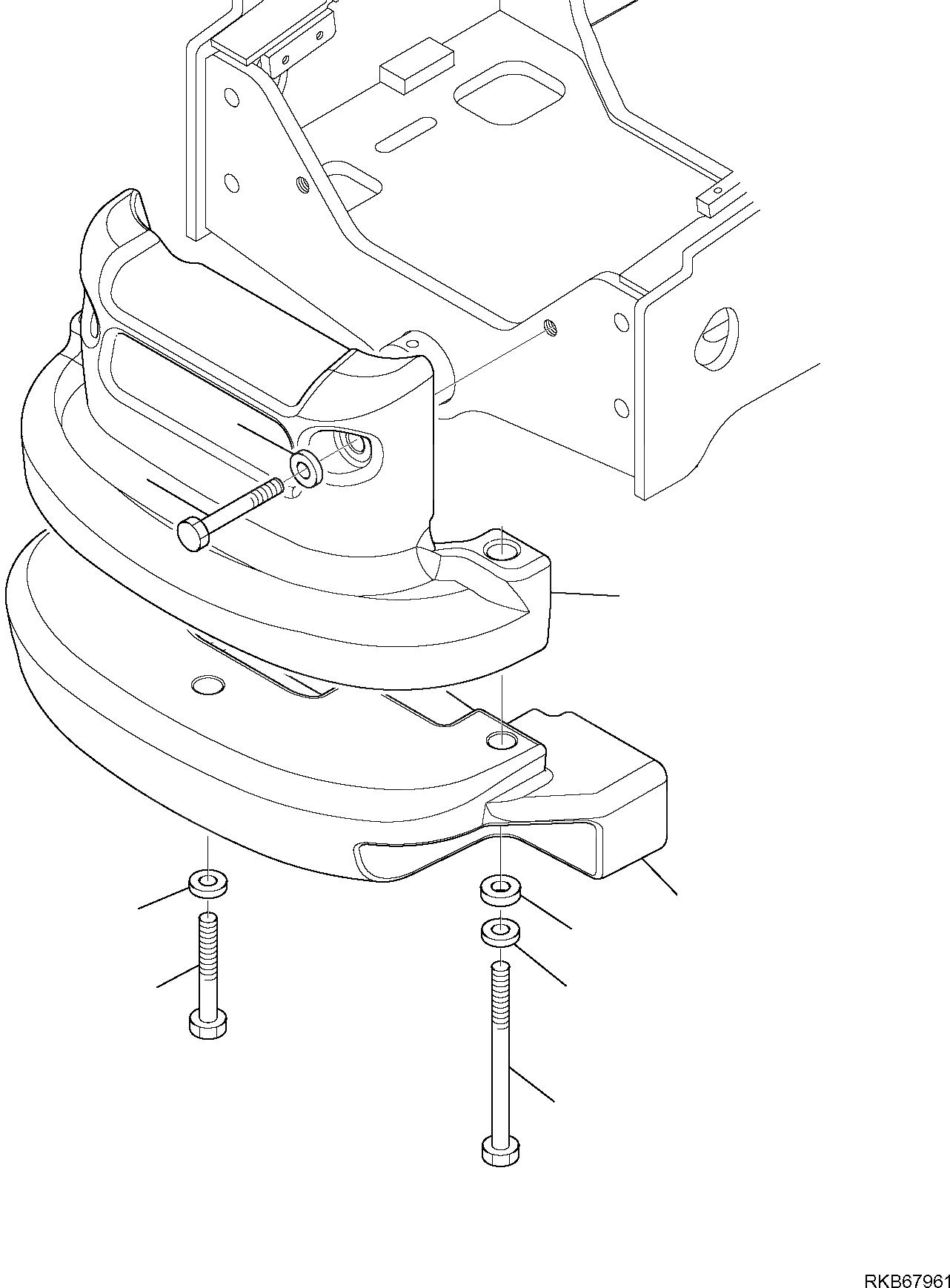 Схема запчастей Komatsu WB93R-5E0 - ПРОТИВОВЕС (7+8 KG) ЧАСТИ КОРПУСА И КАБИНА