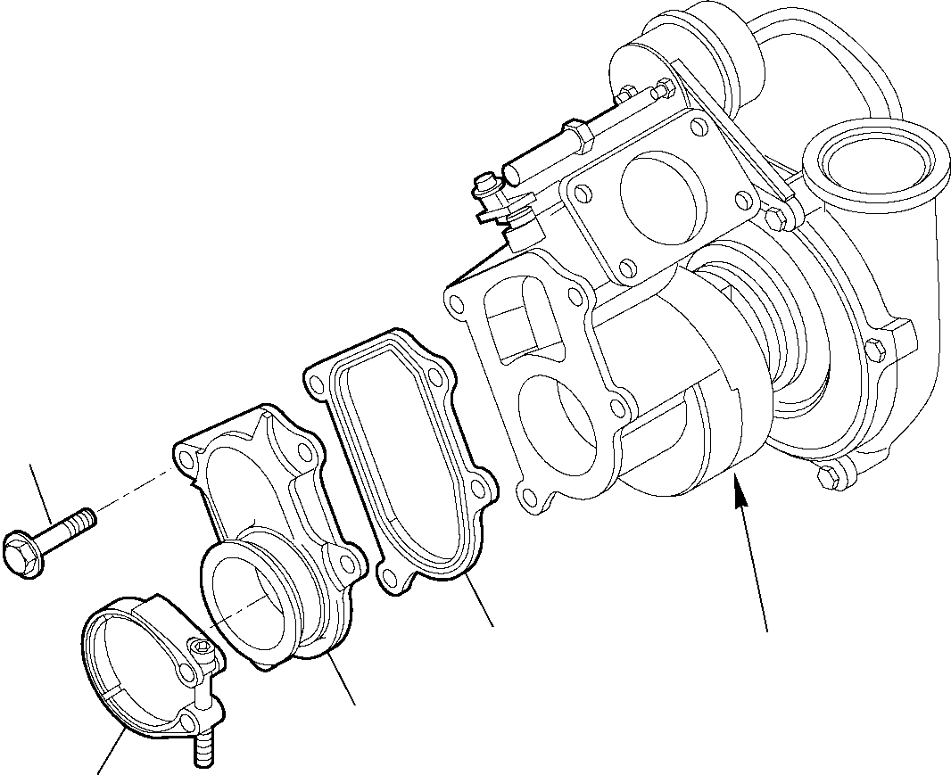 Схема запчастей Komatsu WB93R-5E0 - ВЫПУСКНОЙ КОЛЛЕКТОР (/) ДВИГАТЕЛЬ