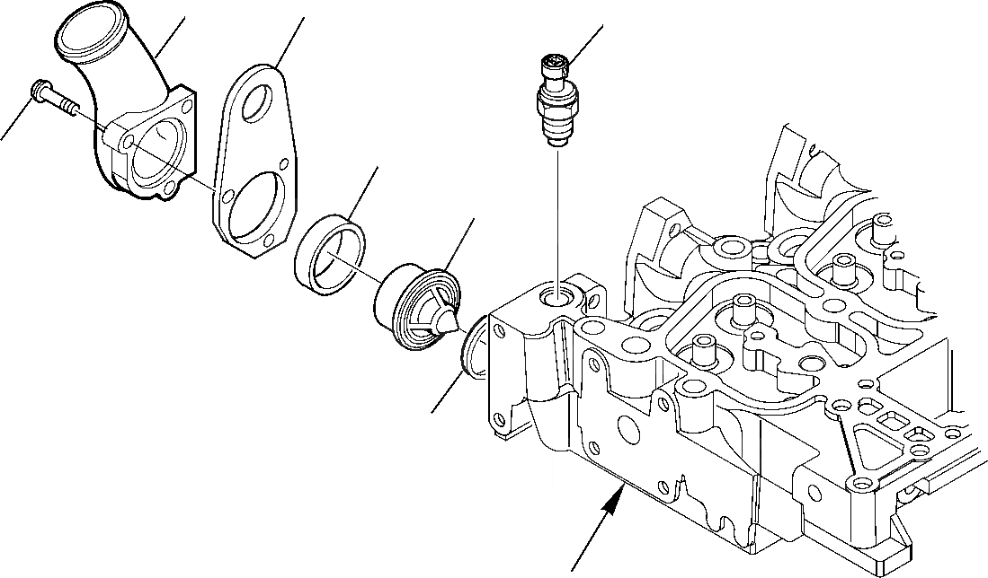 Схема запчастей Komatsu WB93S-5 - TEMPERATURE РЕГУЛЯТОР ДВИГАТЕЛЬ