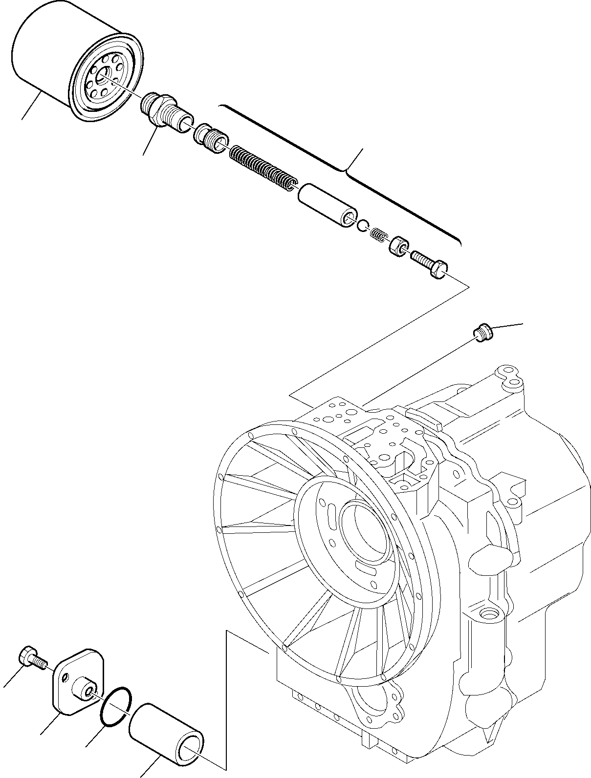 Схема запчастей Komatsu WB93S-5 - ТРАНСМИССИЯ (/) РАМА