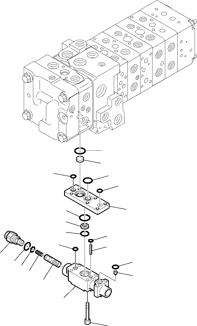 Схема запчастей Komatsu WB93S-5 - 8-СЕКЦИОНН. УПРАВЛЯЮЩ. КЛАПАН СЕРВОУПРАВЛ. (/) ГИДРАВЛИКА РАБОЧЕЕ ОБОРУДОВАНИЕ