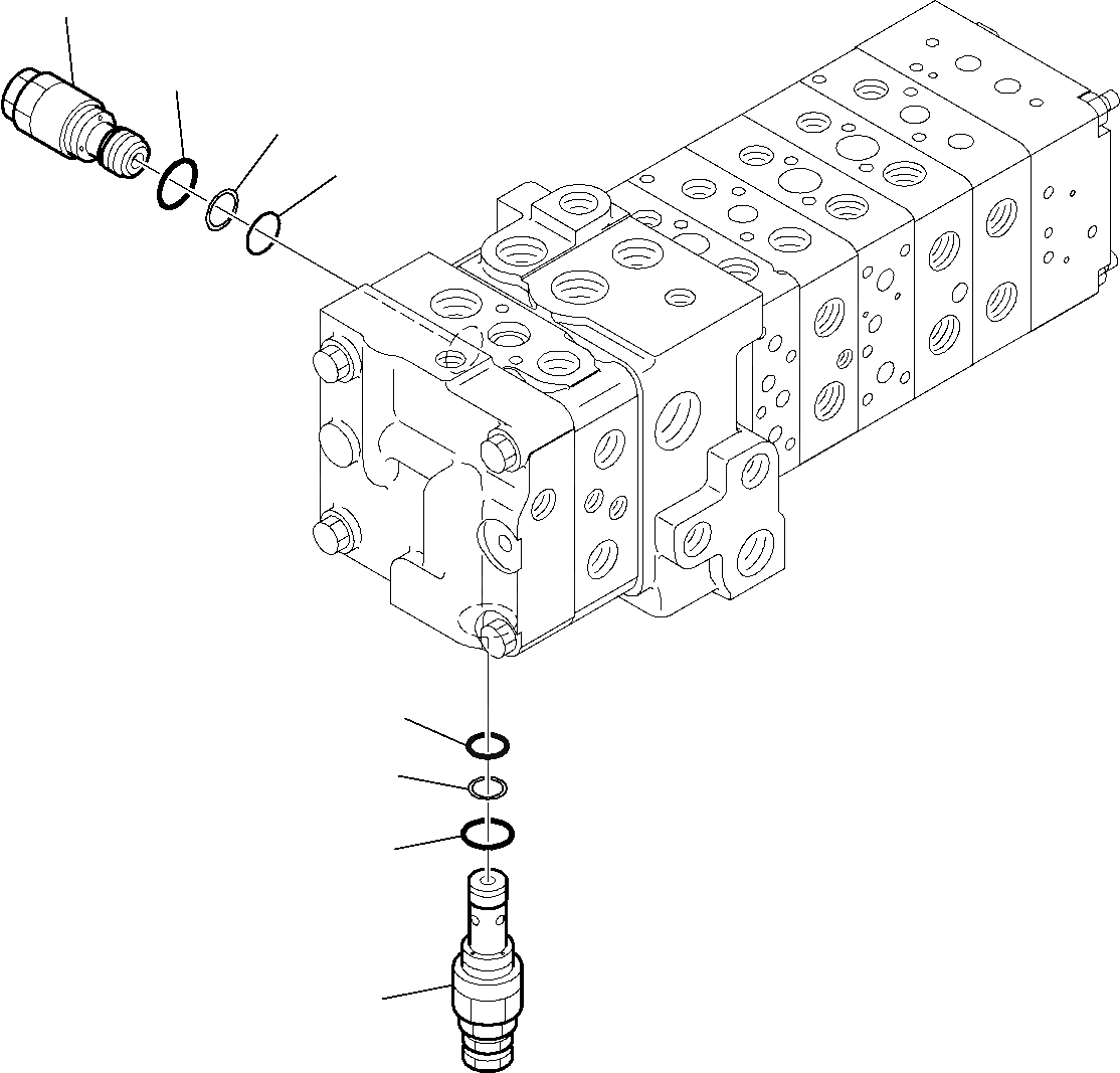 Схема запчастей Komatsu WB93S-5 - 8-СЕКЦИОНН. УПРАВЛЯЮЩ. КЛАПАН СЕРВОУПРАВЛ. (/) ГИДРАВЛИКА РАБОЧЕЕ ОБОРУДОВАНИЕ