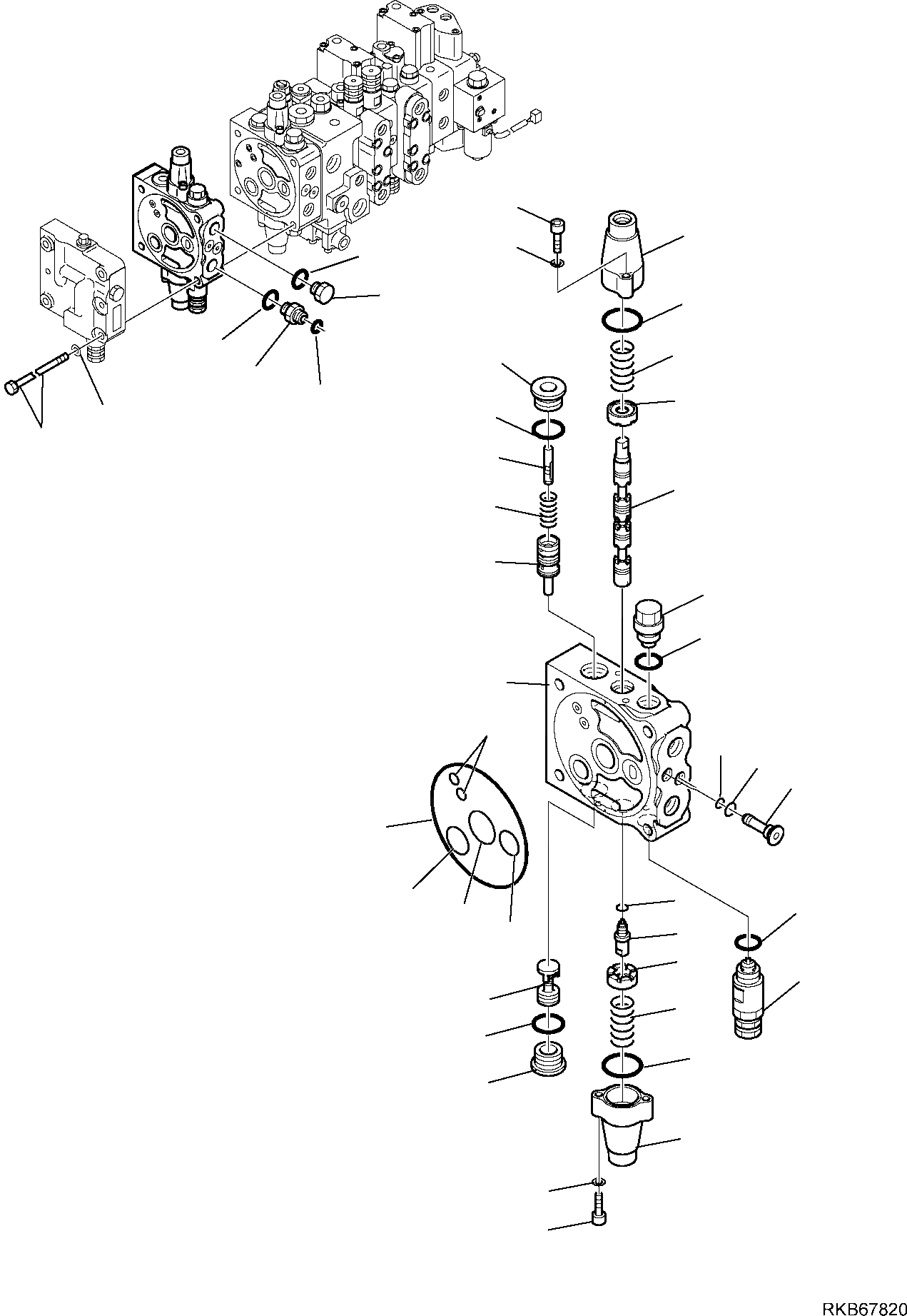 Схема запчастей Komatsu WB93S-5E0 - МОЛОТ ЭЛЕМЕНТ (С ЭКСКАВАТ. PPC) РАБОЧЕЕ ОБОРУДОВАНИЕ ГИДРАВЛИКА