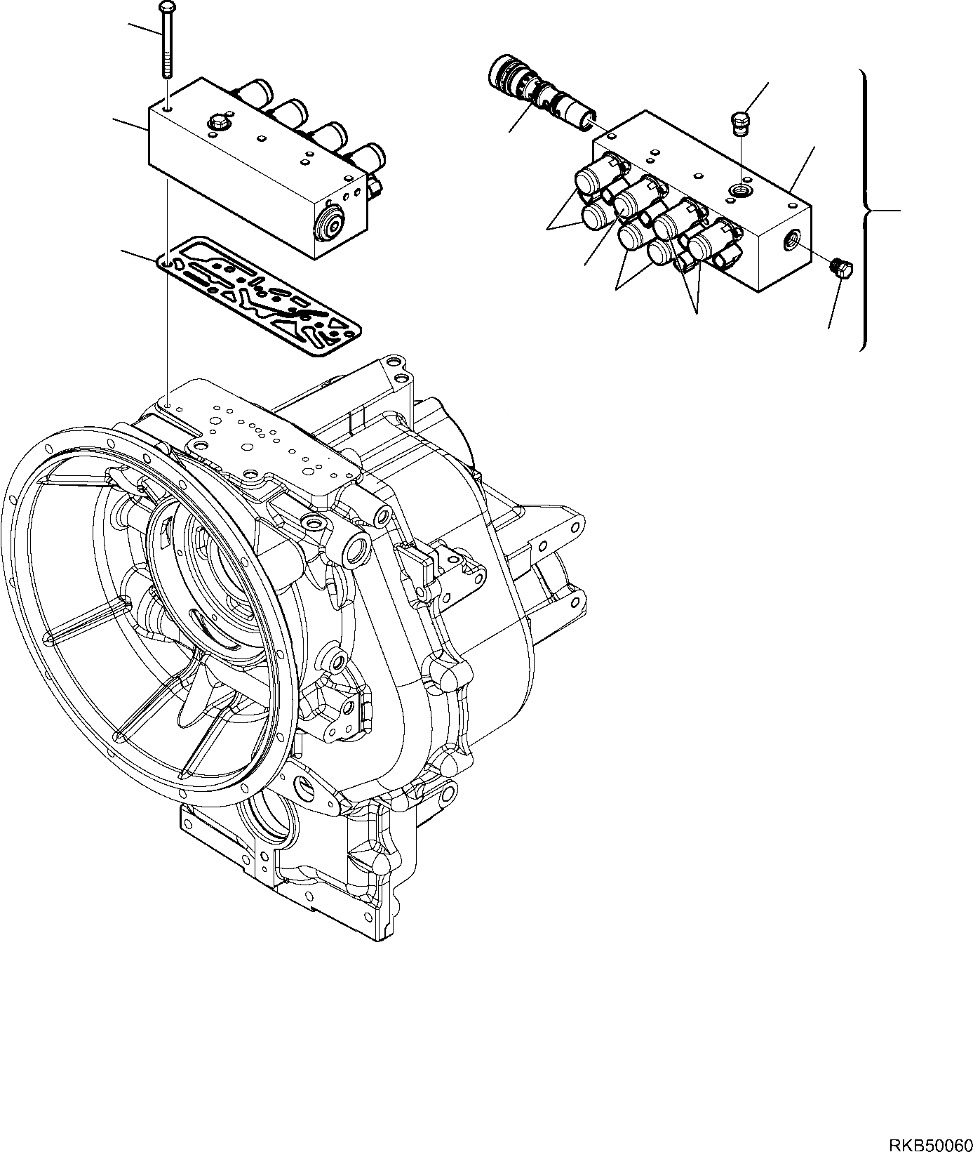 Схема запчастей Komatsu WB97R-5E0 - ТРАНСМИССИЯ (8/9) РАМА