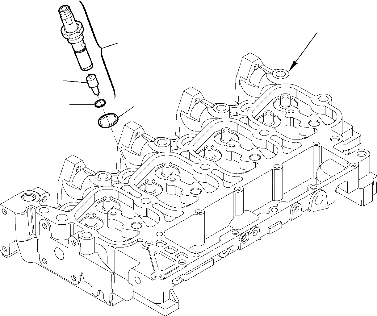 Схема запчастей Komatsu WB97S-5 - ТОПЛИВН. ФОРСУНКА ДВИГАТЕЛЬ