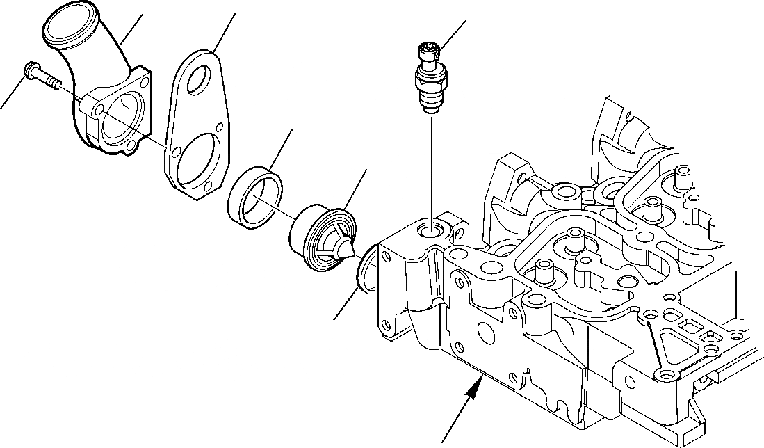 Схема запчастей Komatsu WB97S-5 - TEMPERATURE РЕГУЛЯТОР ДВИГАТЕЛЬ