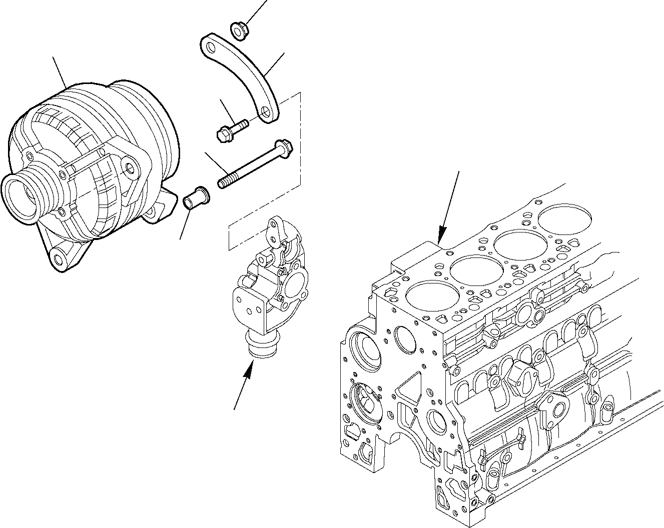 Схема запчастей Komatsu WB97S-5 - ГЕНЕРАТОР ДВИГАТЕЛЬ