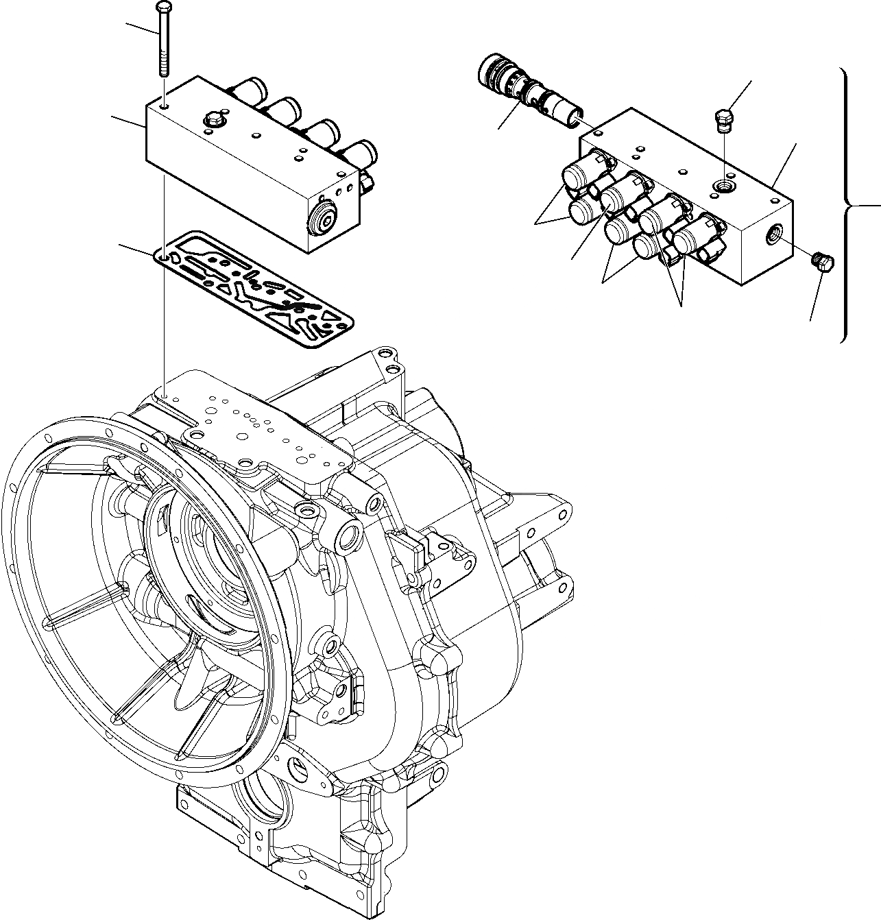 Схема запчастей Komatsu WB97S-5 - ТРАНСМИССИЯ (8/9) РАМА