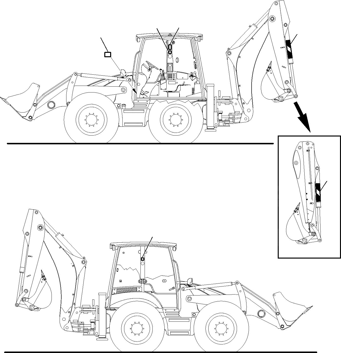 Схема запчастей Komatsu WB97S-5 - МАРКИРОВКА (ITALY ВЕРСИЯ) (ОПЦИОНН.) МАРКИРОВКА