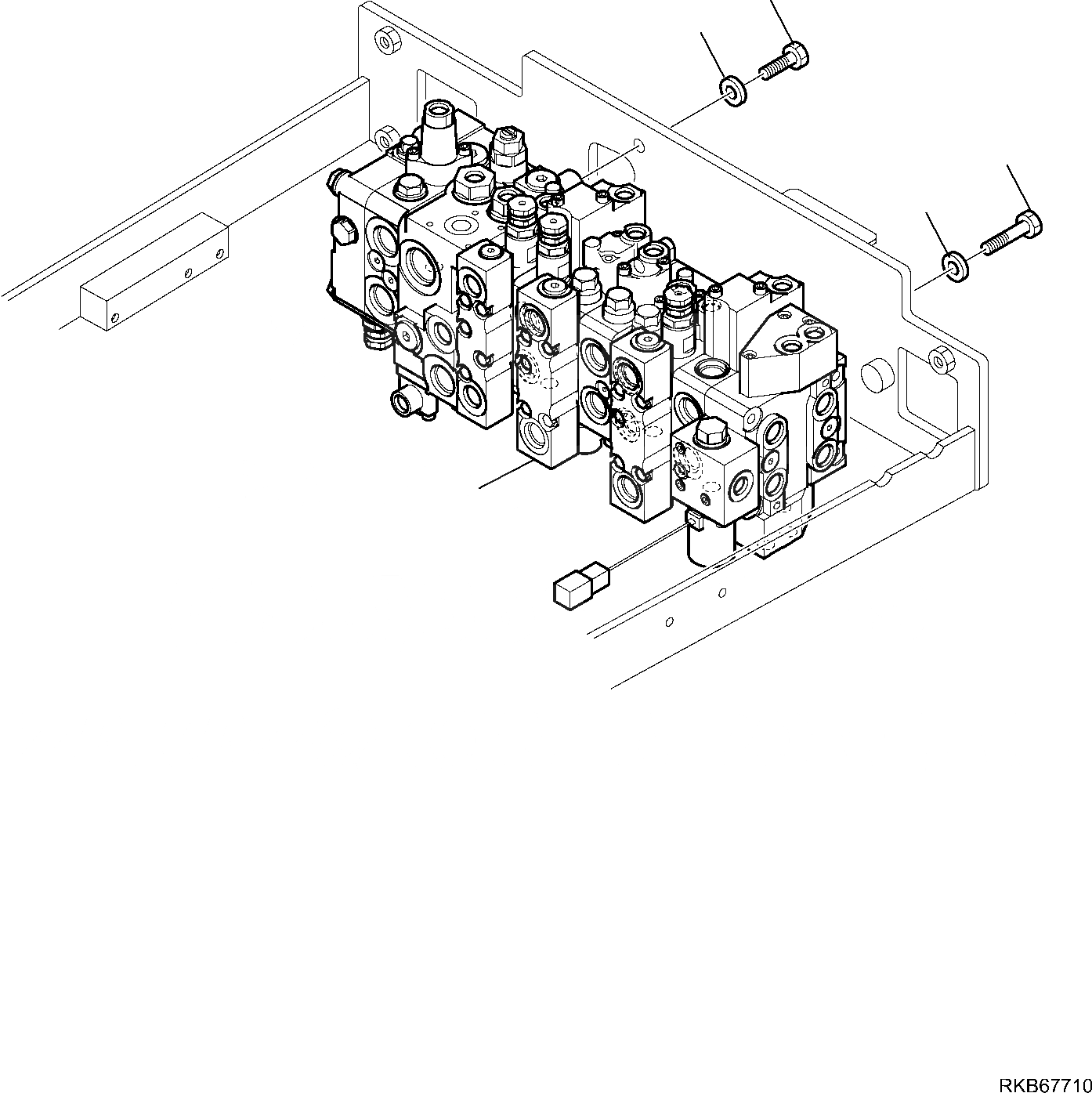 Схема запчастей Komatsu WB97S-5E0 - УПРАВЛЯЮЩ. КЛАПАН КРЕПЛЕНИЕ РАБОЧЕЕ ОБОРУДОВАНИЕ ГИДРАВЛИКА