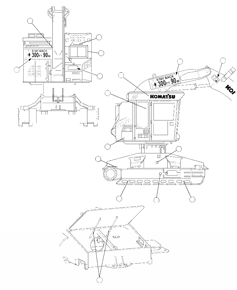 Схема запчастей Komatsu XT430-2 - U-A EXTERIOR ПЛАСТИНЫ И ТАБЛИЧКИS ( OF ) МАРКИРОВКА