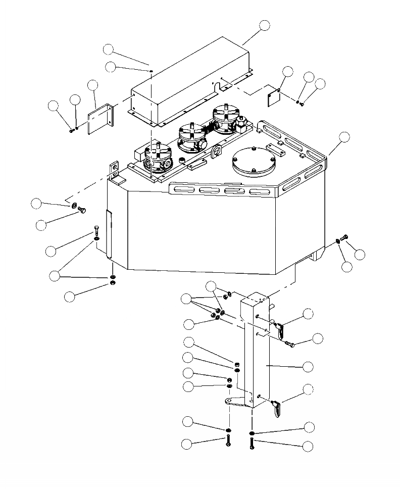 Схема запчастей Komatsu XT430L-2 - H-A ГИДР. БАК. КРЕПЛЕНИЕ ГИДРАВЛИКА