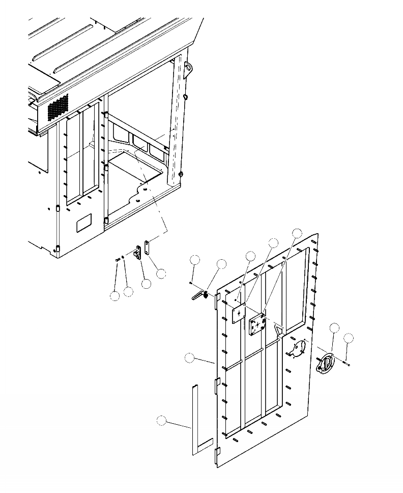 Схема запчастей Komatsu XT430L-2 - K-A ДВЕРЬ КРЕПЛЕНИЕ OPERATORS ОБСТАНОВКА И СИСТЕМА УПРАВЛЕНИЯ