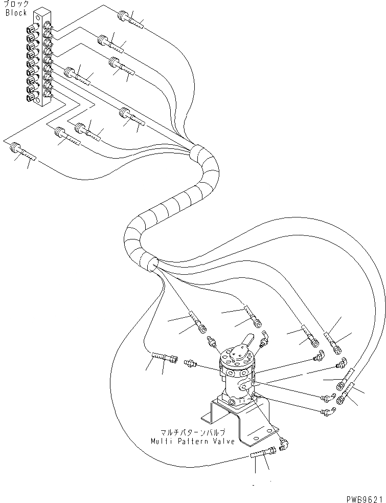 Схема запчастей Komatsu PC200-6S - MULTI PATTERN КЛАПАН (WAY) (MULTI КЛАПАН - ОСНОВН. КЛАПАН)(№C79-) ГИДРАВЛИКА