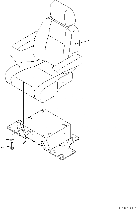 Схема запчастей Komatsu PC200-6S - СИДЕНЬЕ ОПЕРАТОРА(№C-) КАБИНА ОПЕРАТОРА И СИСТЕМА УПРАВЛЕНИЯ